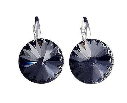 Swarovski Crystals Schmuck Wunderschöne Ohrringe Silver Night Paris Sterlingsilber