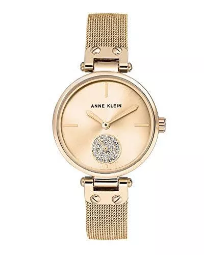 Anne Klein Uhren Anne Klein Damenuhr Analog Quarz Champagner mit Edelstahlarmband AK/3000CHGB