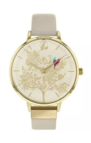 Sara Miller Uhren Sara Miller Chelsea Collection SA2006 Armbanduhr, vergoldetes Leder, Beige