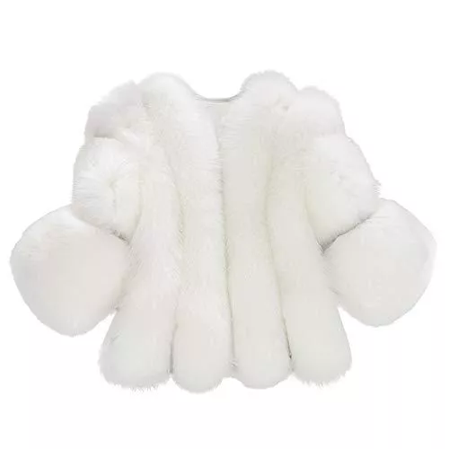 Lulupi Mäntel Lulupi Damen Faux Pelz Jacke Kurze Elegant Pelzmantel Winter Herbst Kunstpelz Kunstfell Warm Plüschjacke Winterjacke Mantel Coat S-4XL