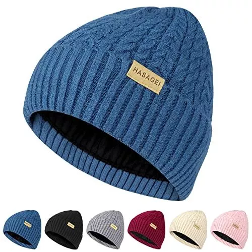 HASAGEI Hüte & Mützen HASAGEI Wintermütze Herren, Winddicht Fleece Thermo Mütze Damen, Atmungsaktiv Strickmütze, Winter Beanie Mütze Für Täglich, Skifahren, Laufen, Outdoor Sports
