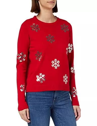 ONLY Pullover & Strickmode ONLY Damen Onlxmas Snowflake L/S Ex KNT Pullover