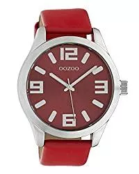 Oozoo Uhren Oozoo Damenuhr mit Lederband Classic Color Line XL 47 MM