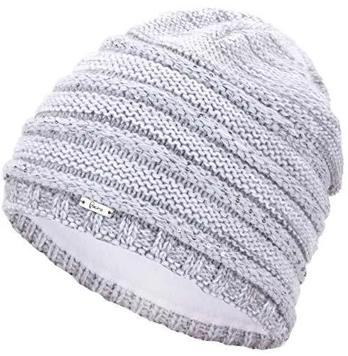 Faera Hüte & Mützen Faera Wintermütze warm gefütterte Winter-Mütze Fleece-Futter Winter Strick-Mütze Beanie-Mütze Damen Herren One-Size