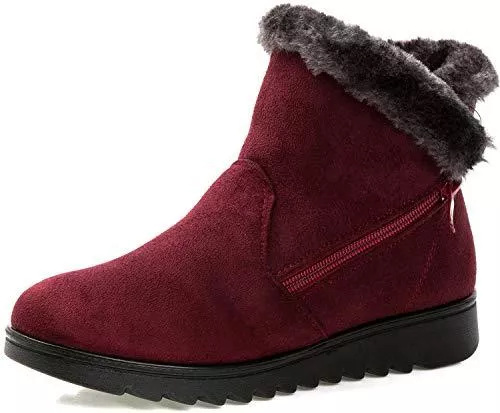 Vunavueya Stiefel Vunavueya Damen Winterstiefel Warm gefütterte Winterschuhe Schneestiefel Winter Schlupfstiefel Kurzschaft Stiefel Boots Schuhe 35-41.5