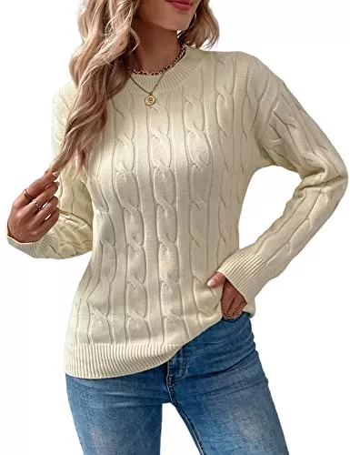 RITOSTA Pullover & Strickmode RITOSTA Pullover Damen Winter Herbst Strickpullover Casual Sweater Pulli Warm Pullover Elegant Sweatshirt für Damen Vintage Pullover