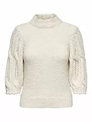 ONLY Pullover & Strickmode ONLY Female Pullover 3/4-Ärmel hoher Kragen Wolle