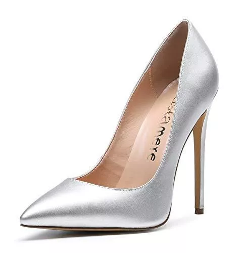 Castamere High Heels Castamere Damen Pumps High Heels Pumps Klassische Spitzen Pfennigabsatz Slip-On Elegant Hochzeit Party Schuhe 12CM Stiletto Heels