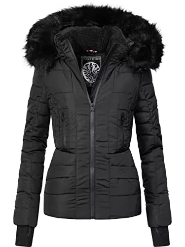 Navahoo Jacken Navahoo Damen Winterjacke Steppjacke mit Kapuze Adele XS-XXL
