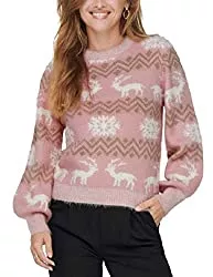 ONLY Pullover & Strickmode ONLY Damen Onlxmas Fairisle L/S KNT Pullover Sweater (3er Pack)