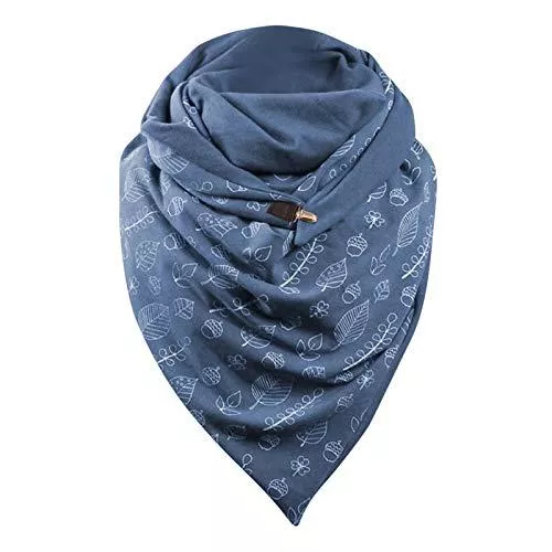 Generic Schals & Tücher Generic Dreieck Schal Warm Herbst Winter Winter Print Weich Knopfschal Frauen Soft Wrap Lässige Dreieckschal Schal Dreieckstuch Halstuch Lätzchen Dreieckstuch Tücher Schal