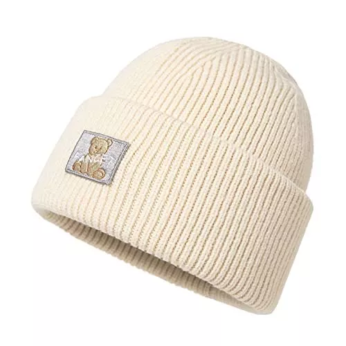 Comhats Hüte & Mützen Comhats Damen Strickmütze Beanie Mütze Warme Wintermütze Weich Warm Unisex Cuffed Beanie Hats