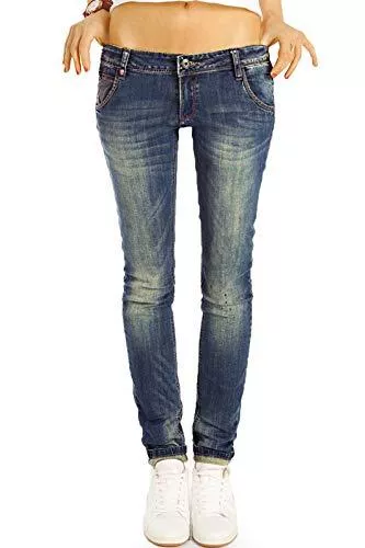 bestyledberlin Jeans bestyledberlin Damenjeans Low Waist Hüftjeans Hose im lockeren bequemen Stretch Boyfriend Relaxed Fit j26g-3