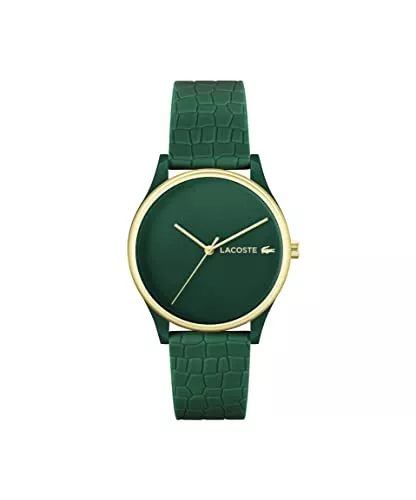 Lacoste Uhren Lacoste Analog Quarzuhr für Damen mit Grünes Silikonarmband - 2001247