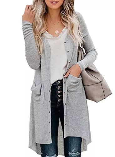 GOSOPIN Strickjacken GOSOPIN Damen Strickjacke Casual Cardigan Mantel Strickpullover Langarm Coat Jacke