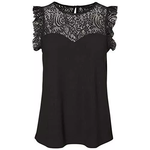 VERO MODA Ärmellose Blusen VERO MODA Damen Vmalberta Sweetheart Lace S/L Noos Top