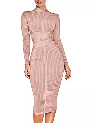 houstil Party houstil Damen Spaghetti Strap Rayon Bandage Bodycon Party Kleid