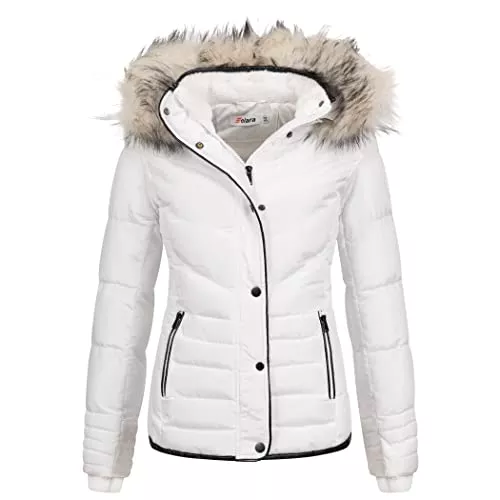 Elara Jacken Elara Damen Steppjacke Winter Tailliert Chunkyrayan