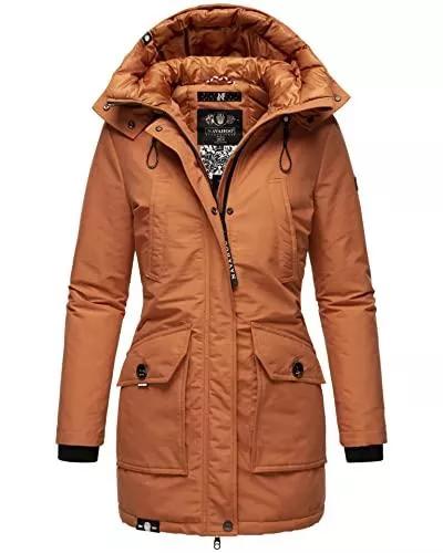 Navahoo Jacken Navahoo Damen Winter Parka Jacke mit Stehkragen und Kapuze gefüttert B923