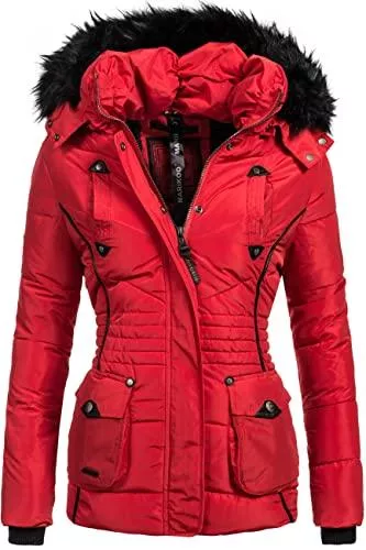 MARIKOO Jacken MARIKOO Damen warme Winter Steppjacke Vanilla XS-3XL