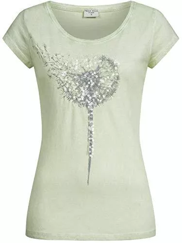 Fresh Made T-Shirts Fresh Made Damen T-Shirt Pusteblume LFM-156/LFM-159 mit Pailletten-Druck