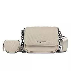 Bugatti Taschen & Rucksäcke Bugatti Sira Schultertasche für Damen - edle Umhängetasche in Beige