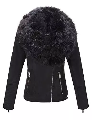 BELLIVERA Jacken BELLIVERA Damen Kunstleder Kurzjacke (3 Farben), Moto Jacke, Reißverschlusstaschen, Kunstleder Fahrradjacke