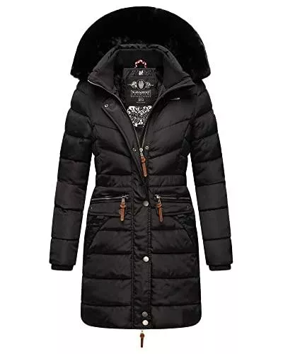 Navahoo Mäntel Navahoo Damen Winter Mantel Damen Jacke Parka Winterjacke Kunstfell Kapuze Paula