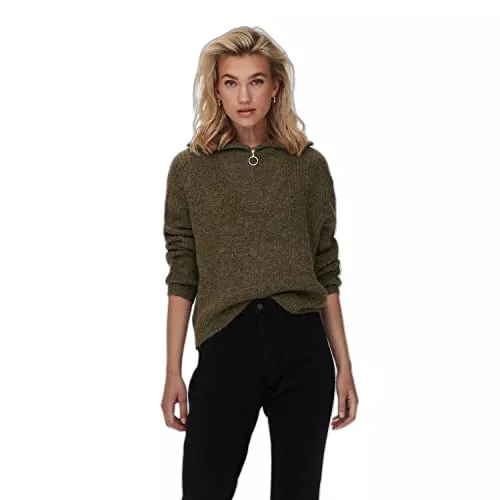 ONLY Pullover & Strickmode ONLY Damen Onlbaker L/S Zip KNT Pullover