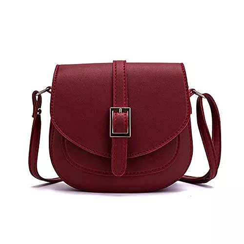 FANDARE Taschen & Rucksäcke FANDARE Damen Umhängetasche Schultertasche Leder Crossbody Bag Damentasche Schulterriemen Frauen Abendtasche Citytasche rot