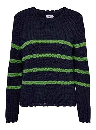 ONLY Pullover & Strickmode ONLY Damen Onlbella Life Ls Stripe O-Neck Ex KNT Pullover