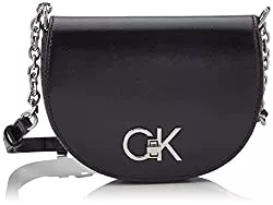 Calvin Klein Taschen & Rucksäcke Calvin Klein Damen Re-Lock Satteltasche Mini Saffiano Tasche, Einheitsgröße
