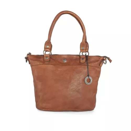Cas8 Taschen & Rucksäcke Cas8 life LEONIE Shopper mit Reißverschluss, klassische Damentasche aus 100 % Leder, zeitlos &amp; modisch mit abnehmbarem Schultergurt, Ledertasche für alle Anlässe, in verschiedenen Farben