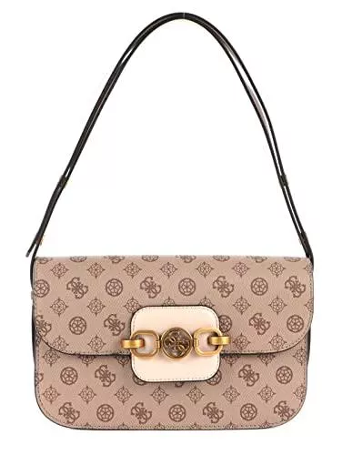 GUESS Taschen & Rucksäcke Guess Hensely Logo Convertible Shoulder Bag Cappuccino Multi