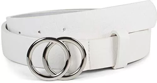 styleBREAKER Gürtel styleBREAKER Damen Gürtel Unifarben mit Ringschnalle, Hüftgürtel, Taillengürtel, Synthetikgürtel, Einfarbig 03010093