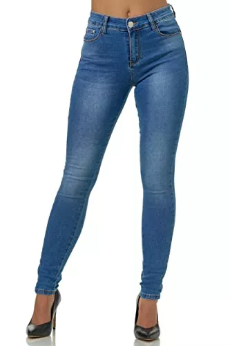 Elara Jeans Elara Damen Stretch Hose Push Up Jeans Chunkyrayan
