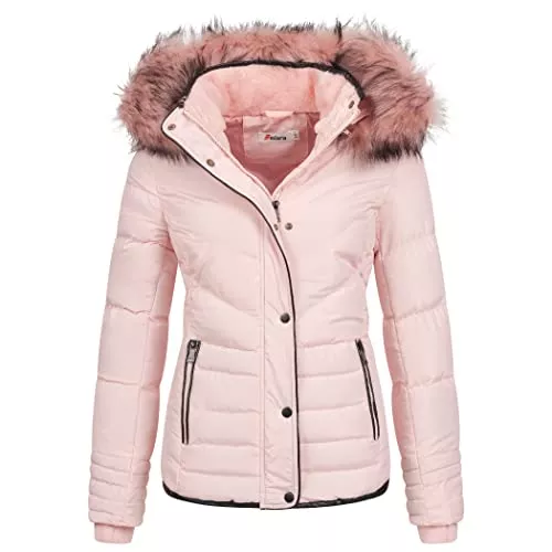 Elara Jacken Elara Damen Steppjacke Winter Tailliert Chunkyrayan