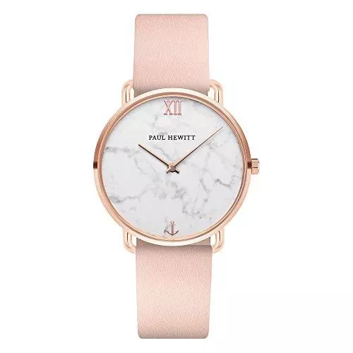 PAUL HEWITT Uhren PAUL HEWITT Armbanduhr Damen Miss Ocean - Frauen Uhr (Rosegold, Silber, Schwarz) mit 3 Zeiger Meshband Gliederband Lederband