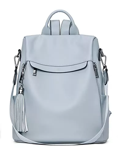 BOSTANTEN Taschen & Rucksäcke BOSTANTEN Damen Rucksack Leder Anti Diebstahl Reiserucksack 2 in 1 Schultertasche Groß Blau