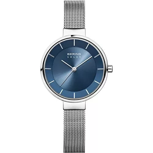 BERING Uhren BERING Damen Analog Solar Collection Armbanduhr mit Edelstahl Armband und Saphirglas 14631-007