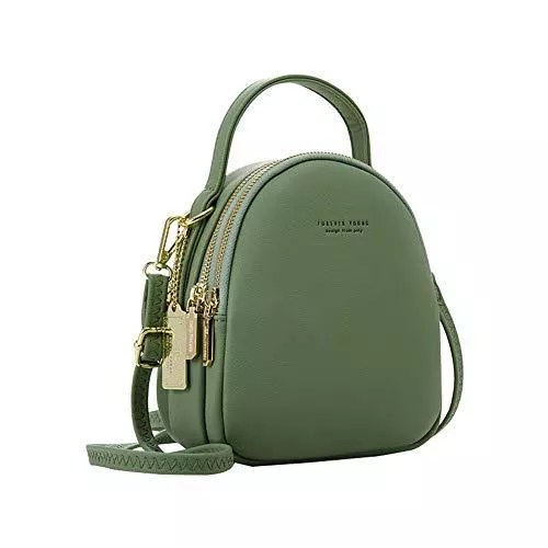 Katech Taschen & Rucksäcke Katech Damen Rucksack, Mini Einfarbig Lederrucksack Reisen Klein Rucksack, Damen Daypacks für Party/Reisen/Dating (Grün)