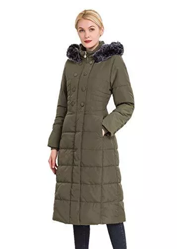 Polydeer Mäntel Polydeer Pufferjacke Max Lang Verdickter Kapuzenmantel Vegan Daunen Winter Parka Damen