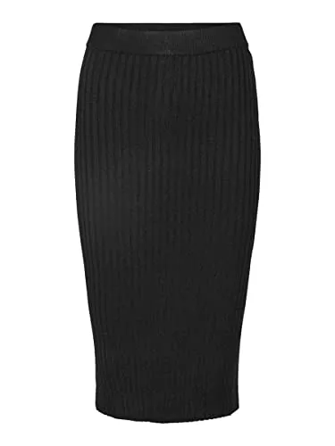 VERO MODA Röcke VERO MODA Damen Vmkiki Below Knee Skirt Ga Noos Langer Rippstrick-Rock