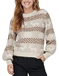 ONLY Pullover & Strickmode ONLY Damen Weihnachts Strick-Pullover ONLXMas Fairisle