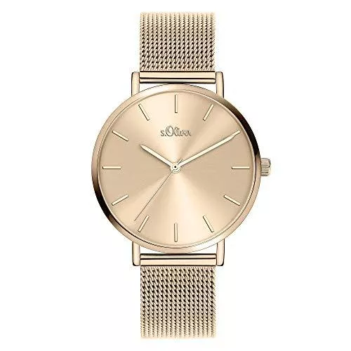 s.Oliver Uhren s.Oliver Damen Analog Quarz Armbanduhr mit Lederarmband