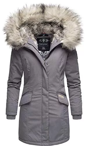 Navahoo Mäntel Navahoo Damen Winter Jacke Parka Mantel Winterjacke warm Kunstfell Premium B669