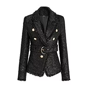 Generic Blazer Europäischer Frühling Herbst Vintage einfarbige Quaste schmale Jacke Blazer