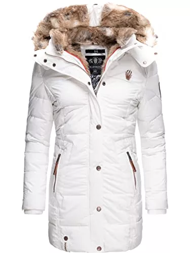 MARIKOO Mäntel MARIKOO Damen Warmer Winter Steppmantel mit Kapuze Lieblings Jacke XS-XXL
