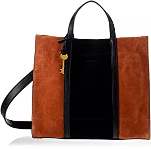 Fossil Taschen & Rucksäcke Fossil Damen Carmen Shopper, Schwarz und Braun, 30.8102 cm x 12.065 26.3652 EU