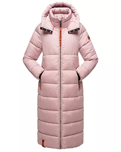 Navahoo Mäntel Navahoo Damen Warmer Winter Steppmantel mit Kapuze Kristallblume XS-XXL